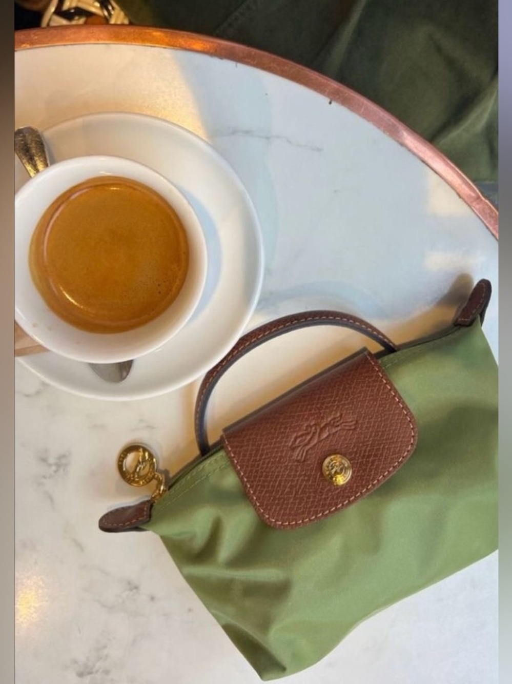 NWT Longchamp Mini pistachio